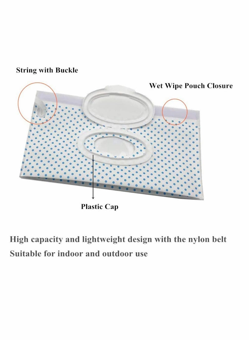 حقيبة مناديل مبللة 6 قطع حقيبة مناديل مبللة للأطفال حقيبة مناديل للسفر قابلة لإعادة الاستخدام وإعادة التعبئة حافظة مناديل مبللة محمولة لحقيبة السفر، 6 عبوات - Image 5